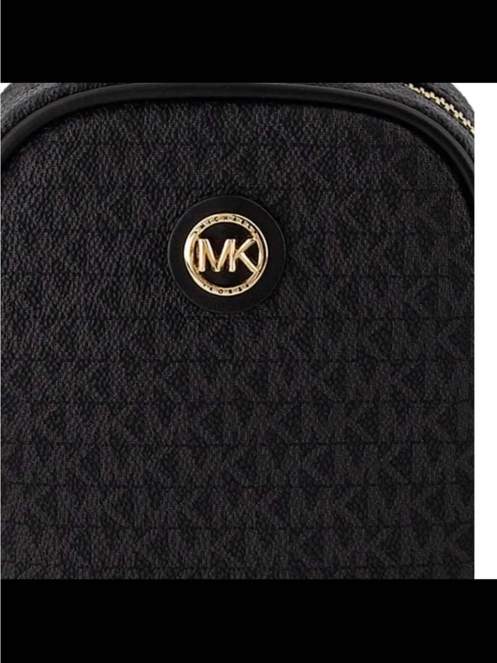 NWT Michael Kors women’s logo belt bag black gold size S/M